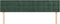vidaXL - Hoofdborden - 2 - st - 100x5x78/88 - cm - fluweel - donkergroen