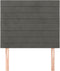 vidaXL - Hoofdborden - 2 - st - 100x5x78/88 - cm - fluweel - donkergrijs
