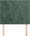vidaXL - Hoofdborden - 2 - st - 100x5x78/88 - cm - fluweel - donkergroen