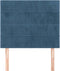 vidaXL - Hoofdborden - 2 - st - 100x5x78/88 - cm - fluweel - donkerblauw