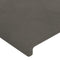 vidaXL - Hoofdborden - 2 - st - 100x5x78/88 - cm - fluweel - donkergrijs
