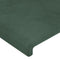 vidaXL - Hoofdborden - 2 - st - 100x5x78/88 - cm - fluweel - donkergroen
