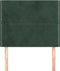 vidaXL - Hoofdborden - 2 - st - 100x5x78/88 - cm - fluweel - donkergroen