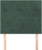 vidaXL - Hoofdborden - 2 - st - 100x5x78/88 - cm - fluweel - donkergroen