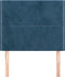 vidaXL - Hoofdborden - 2 - st - 100x5x78/88 - cm - fluweel - donkerblauw