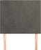 vidaXL - Hoofdborden - 2 - st - 100x5x78/88 - cm - fluweel - donkergrijs