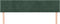 vidaXL - Hoofdborden - 2 - st - 100x5x78/88 - cm - fluweel - donkergroen