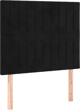 vidaXL - Hoofdborden - 2 - st - 100x5x78/88 - cm - fluweel - zwart