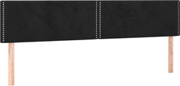 vidaXL - Hoofdborden - 2 - st - 100x5x78/88 - cm - fluweel - zwart