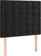 vidaXL - Hoofdborden - 2 - st - 100x5x78/88 - cm - fluweel - zwart