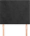 vidaXL - Hoofdborden - 2 - st - 100x5x78/88 - cm - fluweel - zwart