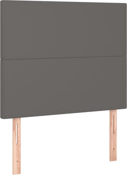 vidaXL - Hoofdborden - 2 - st - 100x5x78/88 - cm - kunstleer - grijs
