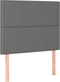 vidaXL - Hoofdborden - 2 - st - 100x5x78/88 - cm - kunstleer - grijs