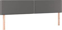 vidaXL - Hoofdborden - 2 - st - 100x5x78/88 - cm - kunstleer - grijs