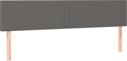 vidaXL - Hoofdborden - 2 - st - 100x5x78/88 - cm - kunstleer - grijs