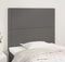 vidaXL - Hoofdborden - 2 - st - 100x5x78/88 - cm - kunstleer - grijs