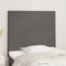 vidaXL - Hoofdborden - 2 - st - 100x5x78/88 - cm - kunstleer - grijs