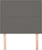 vidaXL - Hoofdborden - 2 - st - 100x5x78/88 - cm - kunstleer - grijs