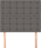 vidaXL - Hoofdborden - 2 - st - 100x5x78/88 - cm - kunstleer - grijs