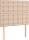 vidaXL - Hoofdborden - 2 - st - 100x5x78/88 - cm - kunstleer - cappuccinokleurig