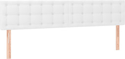 vidaXL - Hoofdborden - 2 - st - 100x5x78/88 - cm - kunstleer - wit