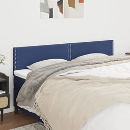 vidaXL - Hoofdborden - 2 - st - 100x5x78/88 - cm - stof - blauw