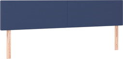 vidaXL - Hoofdborden - 2 - st - 100x5x78/88 - cm - stof - blauw
