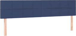 vidaXL - Hoofdborden - 2 - st - 100x5x78/88 - cm - stof - blauw