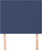 vidaXL - Hoofdborden - 2 - st - 100x5x78/88 - cm - stof - blauw