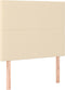 vidaXL - Hoofdborden - 2 - st - 100x5x78/88 - cm - stof - crèmekleurig