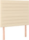 vidaXL - Hoofdborden - 2 - st - 100x5x78/88 - cm - stof - crèmekleurig