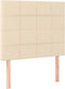 vidaXL - Hoofdborden - 2 - st - 100x5x78/88 - cm - stof - crèmekleurig
