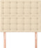 vidaXL - Hoofdborden - 2 - st - 100x5x78/88 - cm - stof - crèmekleurig