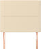 vidaXL - Hoofdborden - 2 - st - 100x5x78/88 - cm - stof - crèmekleurig