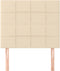 vidaXL - Hoofdborden - 2 - st - 100x5x78/88 - cm - stof - crèmekleurig