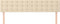 vidaXL - Hoofdborden - 2 - st - 100x5x78/88 - cm - stof - crèmekleurig