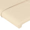 vidaXL - Hoofdborden - 2 - st - 100x5x78/88 - cm - stof - crèmekleurig
