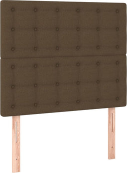 vidaXL - Hoofdborden - 2 - st - 100x5x78/88 - cm - stof - donkerbruin