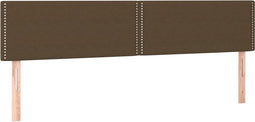 vidaXL - Hoofdborden - 2 - st - 100x5x78/88 - cm - stof - donkerbruin