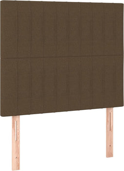 vidaXL - Hoofdborden - 2 - st - 100x5x78/88 - cm - stof - donkerbruin
