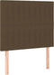 vidaXL - Hoofdborden - 2 - st - 100x5x78/88 - cm - stof - donkerbruin