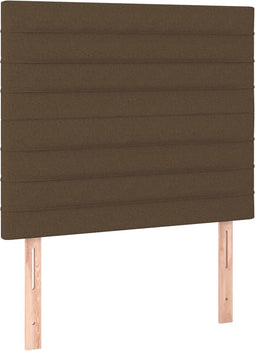 vidaXL - Hoofdborden - 2 - st - 100x5x78/88 - cm - stof - donkerbruin