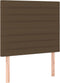 vidaXL - Hoofdborden - 2 - st - 100x5x78/88 - cm - stof - donkerbruin