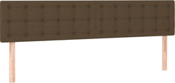 vidaXL - Hoofdborden - 2 - st - 100x5x78/88 - cm - stof - donkerbruin