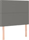 vidaXL - Hoofdborden - 2 - st - 100x5x78/88 - cm - stof - donkergrijs
