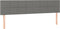 vidaXL - Hoofdborden - 2 - st - 100x5x78/88 - cm - stof - donkergrijs