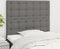 vidaXL - Hoofdborden - 2 - st - 100x5x78/88 - cm - stof - donkergrijs