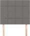 vidaXL - Hoofdborden - 2 - st - 100x5x78/88 - cm - stof - donkergrijs