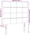 vidaXL - Hoofdborden - 2 - st - 100x5x78/88 - cm - stof - donkergrijs