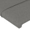 vidaXL - Hoofdborden - 2 - st - 100x5x78/88 - cm - stof - donkergrijs